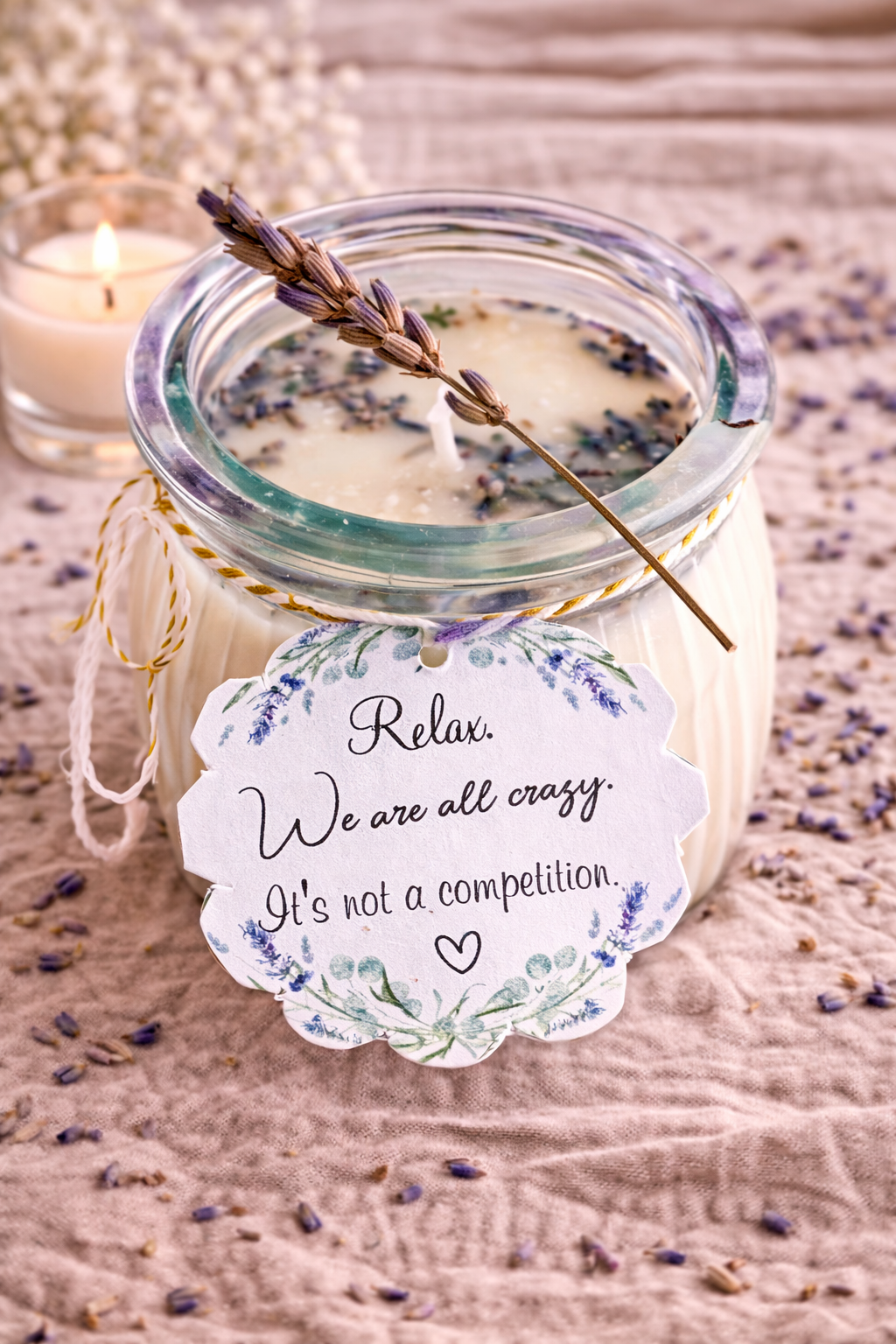 Handcrafted Organic Lavender Candles