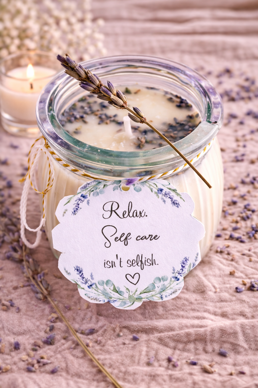 Handcrafted Organic Lavender Candles