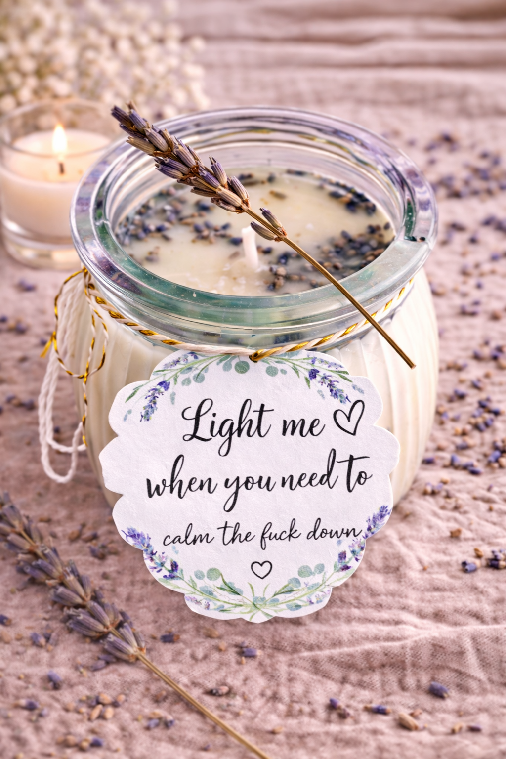Handcrafted Organic Lavender Candles