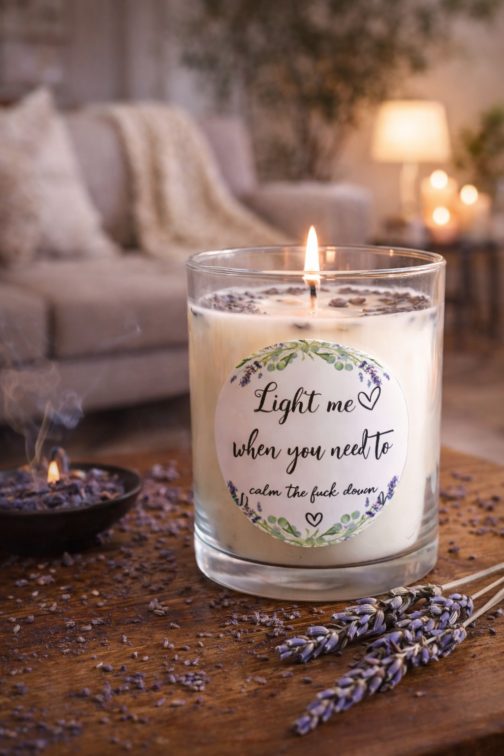 Handcrafted Organic Lavender Candles