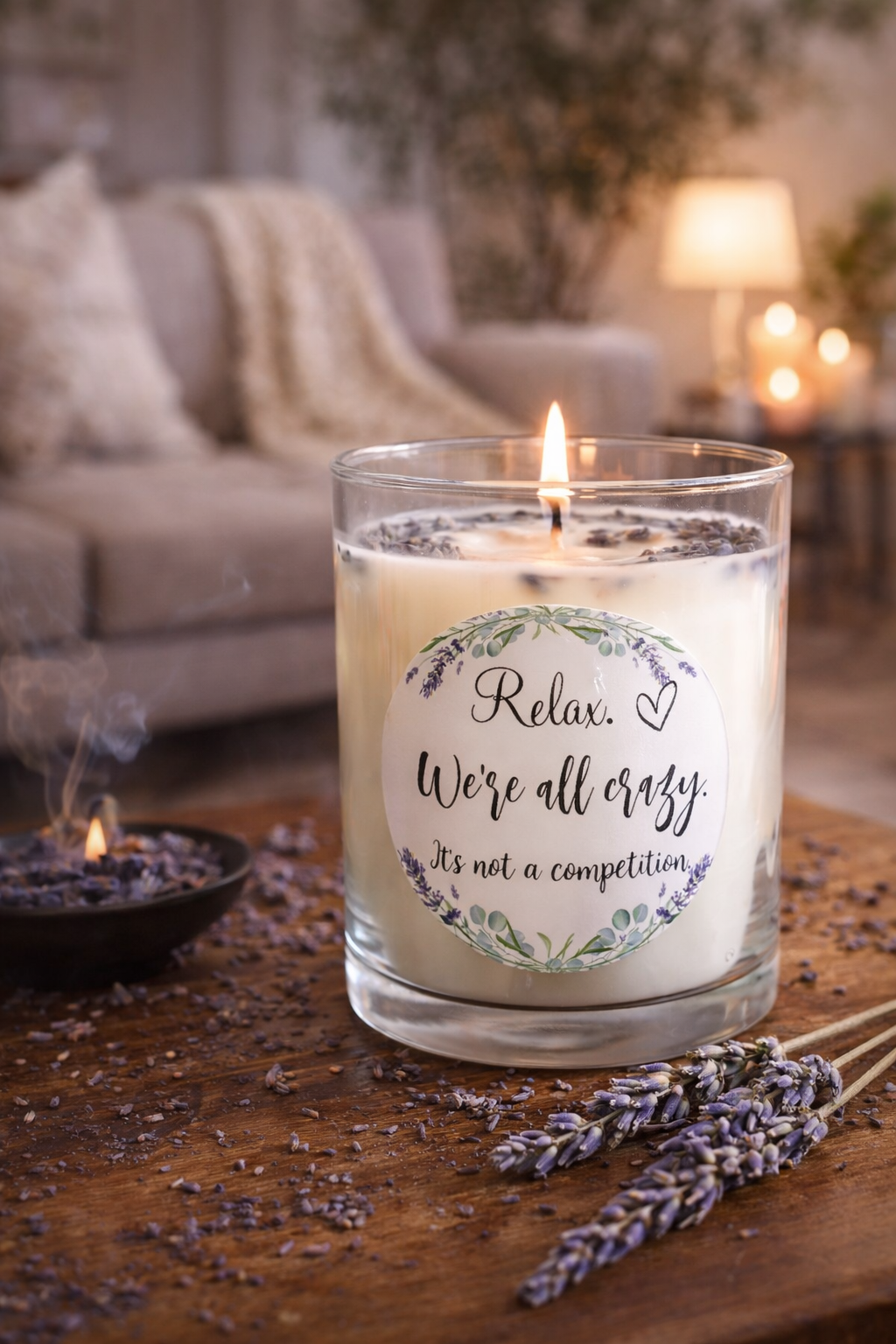 Handcrafted Organic Lavender Candles